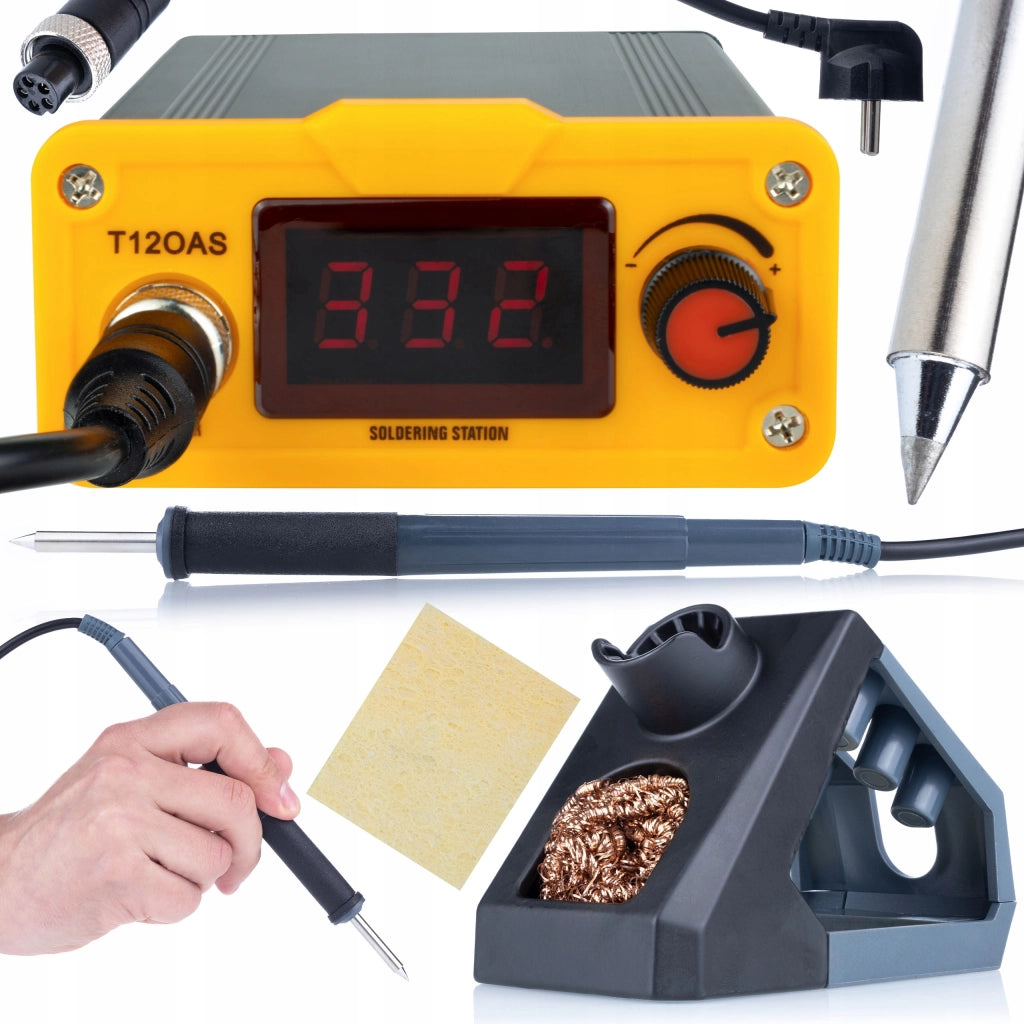 Stazione Saldante LCD 75W Rosfix Orange Akbash T12 – Grotto T12, Funzione SLEEP | Temperatura 200–480°C