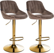 Set di 2 sgabelli da bar Milet velluto G 2