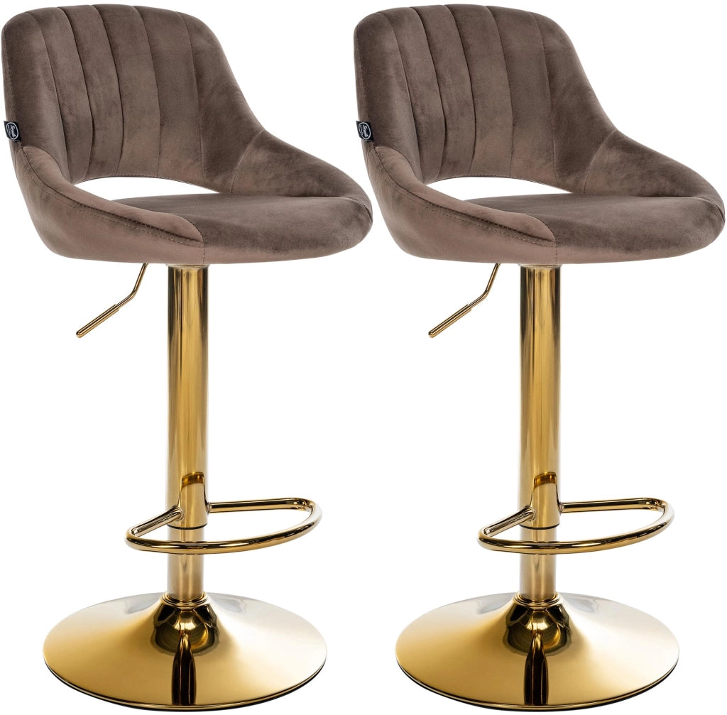 Set di 2 sgabelli da bar Milet velluto G 2