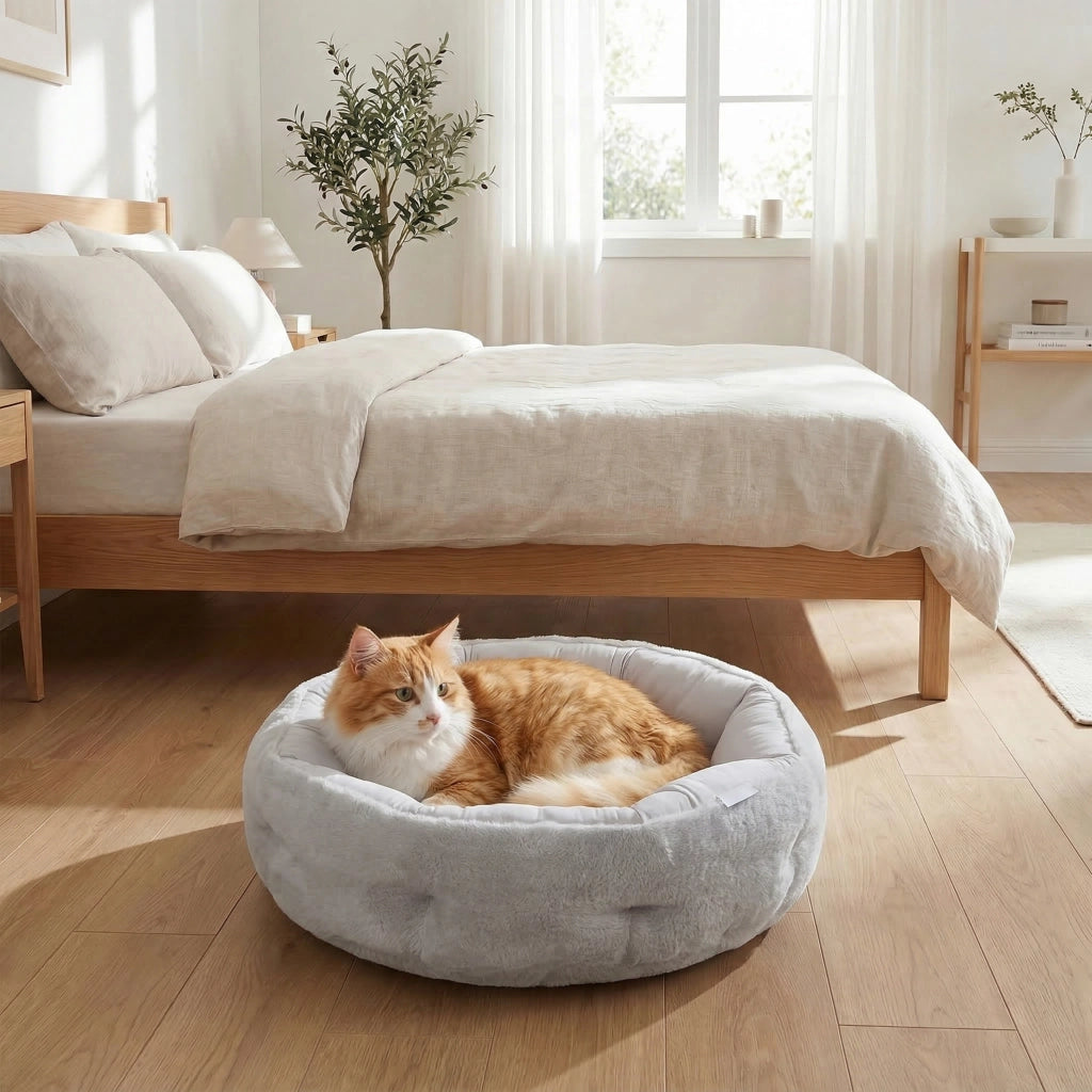 Letto Reversibile per Gatti, Letto per Cani di Piccola Taglia da Interno