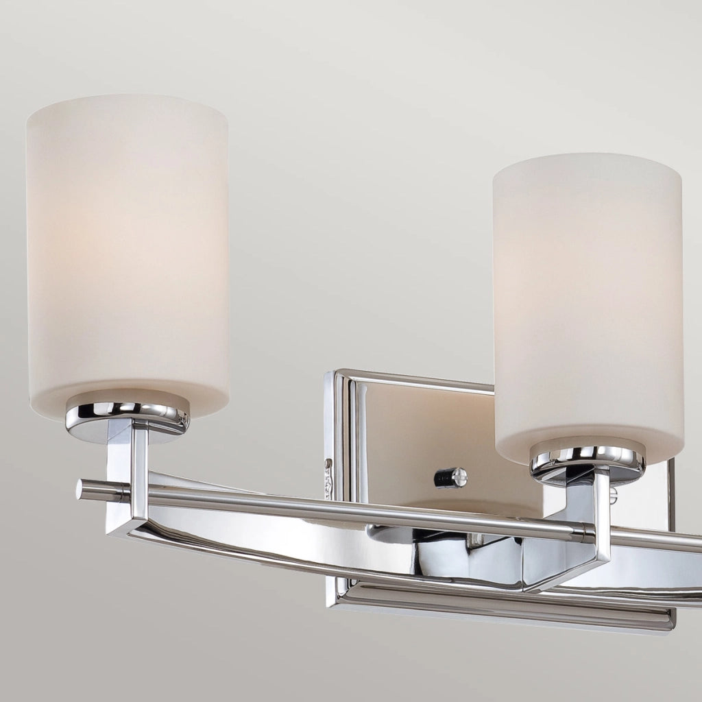 Applique bagno cromata 3 vetri opali Taylor G9 Quoizel