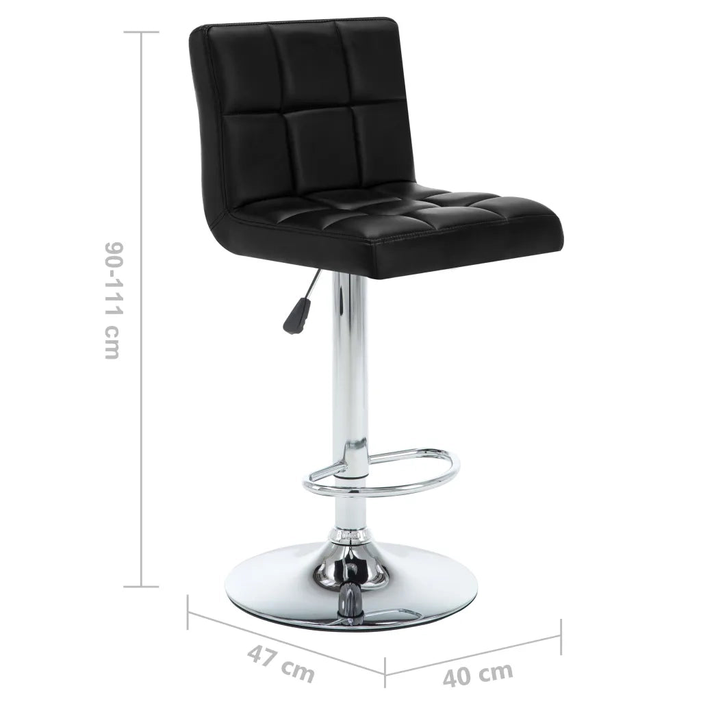 Sgabelli da Bar 2 pz Neri in Similpelle cod mxl 63104