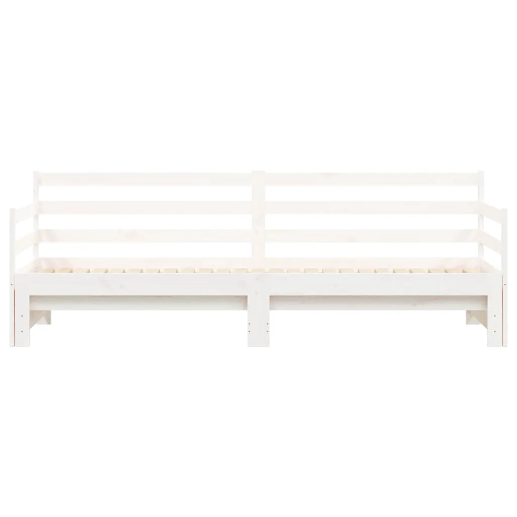 Divano Letto con Letto Estraibile Bianco 90x200cm Massello Pino