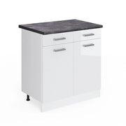 Vicco Mobiletto base per cucina Bianco lucido 80 cm , PL Antracite