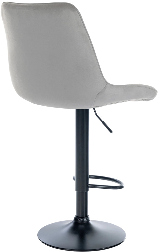Sgabello Toni Velvet grigio,nero