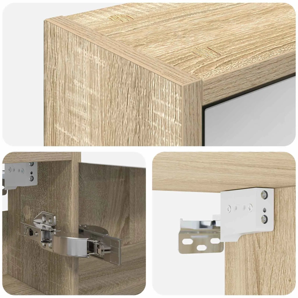 Mobiletto per specchio da bagno Rovere Sonoma