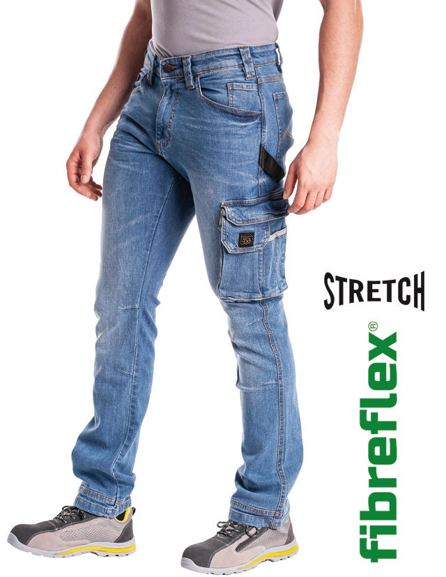 Rica Lewis 5429928 JOB1 Jeans da Lavoro Multitasche Stretch Fibreflex Gamba Dritta Regular colore Denim