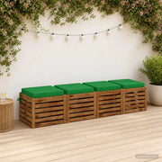 Cuscini per Sedia in 4 Pezzi SOEST 4 pz 100% Poliestere Verde 944489