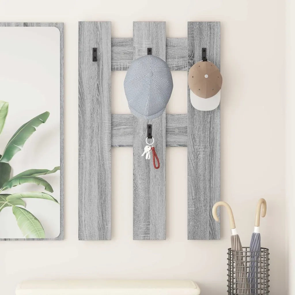 Appendiabiti a muro A parete Grigio Sonoma 65 x 3 x 100 cm 874504