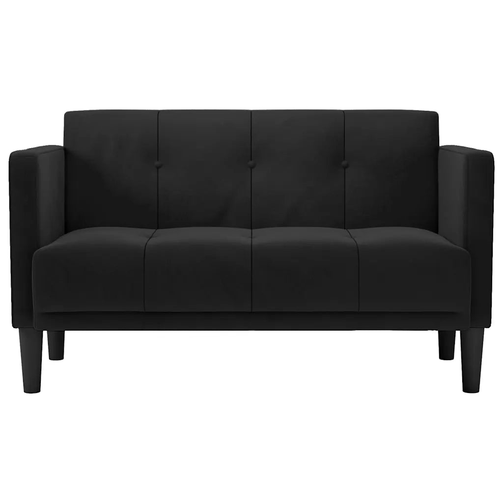 Divano Divanetto Nero 111 cm in Velluto 4100574