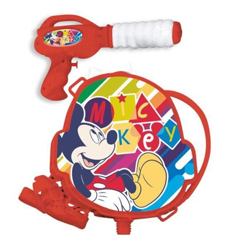 Trade Shop - Pistola Ad Acqua Con Zainetto Grafica Mickey Topolino 1200ml Gioco Bambini Estate 215433 -