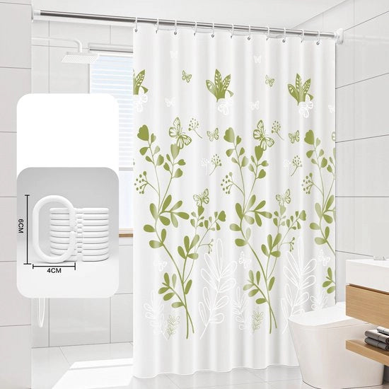 Douchegordino per bagno con finitura verdicata, impermeabile e antimuffa, divisori per bagno per uso domestico