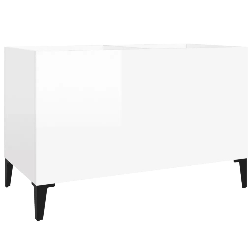 Mobile Porta Dischi Bianco Lucido 74,5x38x48 Legno Multistratocod mxl 79156