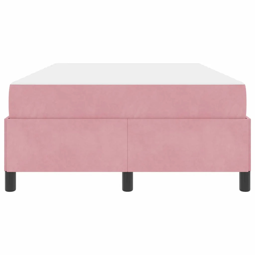 vidaXL Struttura del letto Rosa e bianco 120 x 200 cm Velluto