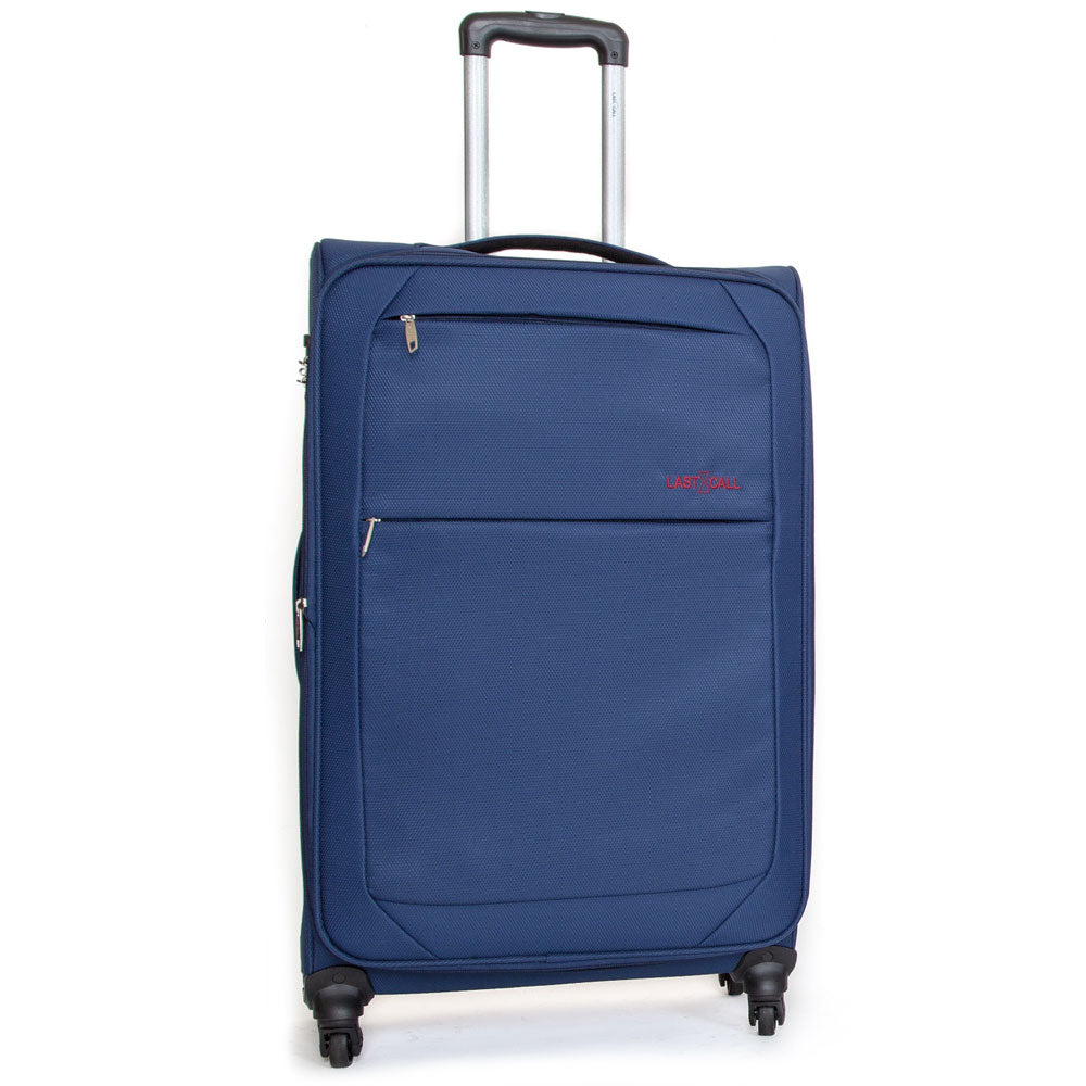 Trolley Valigia Grande Morbida in Poliestere 4 Ruote TSA Ravizzoni Matisse Blu