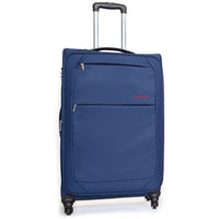 Trolley Valigia Grande Morbida in Poliestere 4 Ruote TSA Ravizzoni Matisse Blu