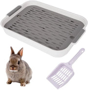 Contenitore di raccolta verde, con scopa e accessori per cavia, coniglio, topi, gatti, animali da compagnia, contenitore per conigli, contenitore per animali da compagnia, per la casa, consigli per la cassetta degli animali, per la gabbia, per cavia.