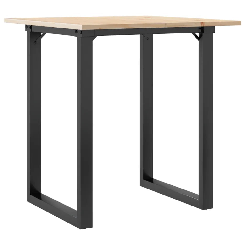 Tavolo da Pranzo Telaio a O 60x60x75 cm Legno Pino e Acciaio 3282670