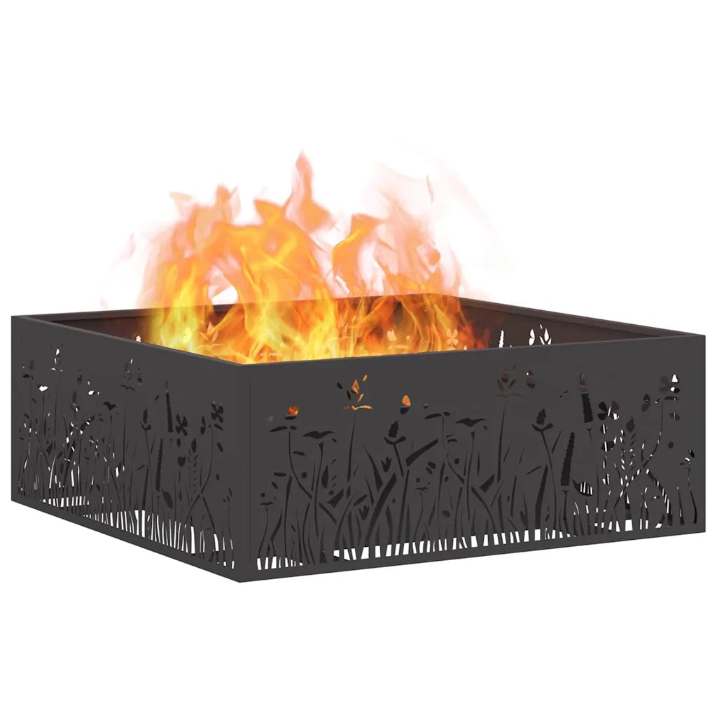 Focolare Nero 80 x 80 x 30 cm Acciaio CFW1399006