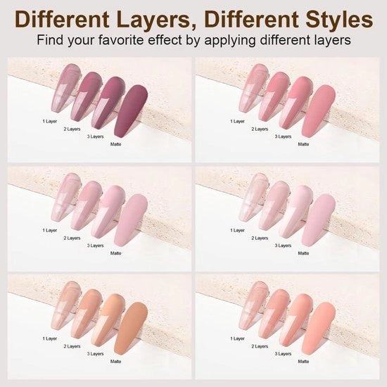 Nagellac a Sostentamento 6 Colori per Manicure DIY e Salon