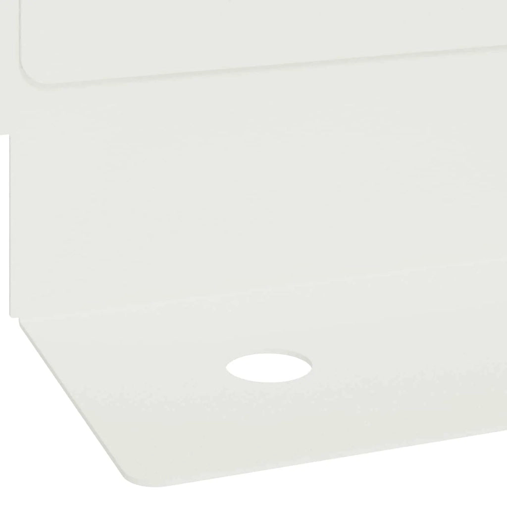 Bordura per Prato 30 pcs 102 x 4 x 4 cm Acciaio Bianco 8008720
