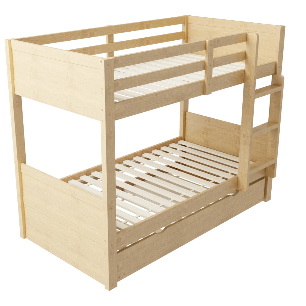 Letto a Castello 90 x 200 cm con Letto Estraibile e divisibile in due singoli - in Legno