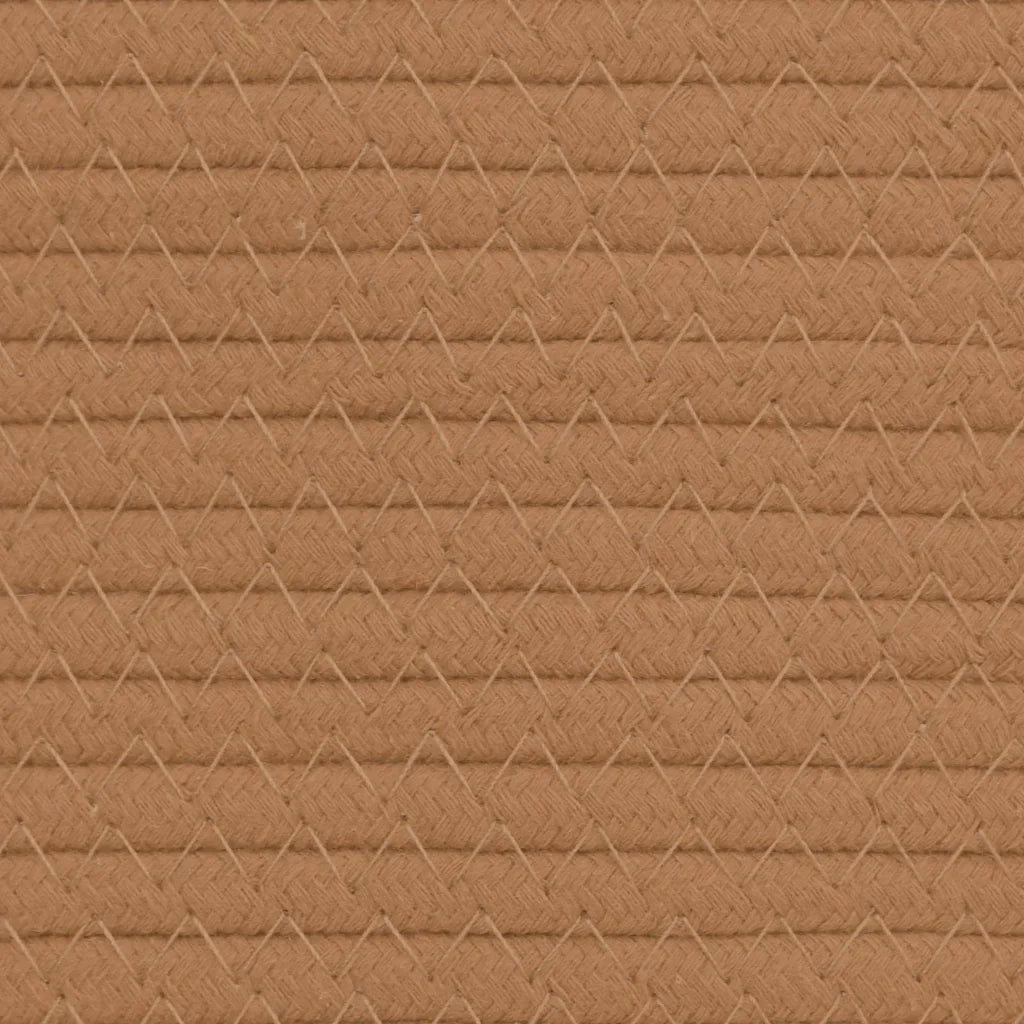 Cestino Portaoggetti Marrone e Bianco ?49x65 cm in Cotone CFW9321546