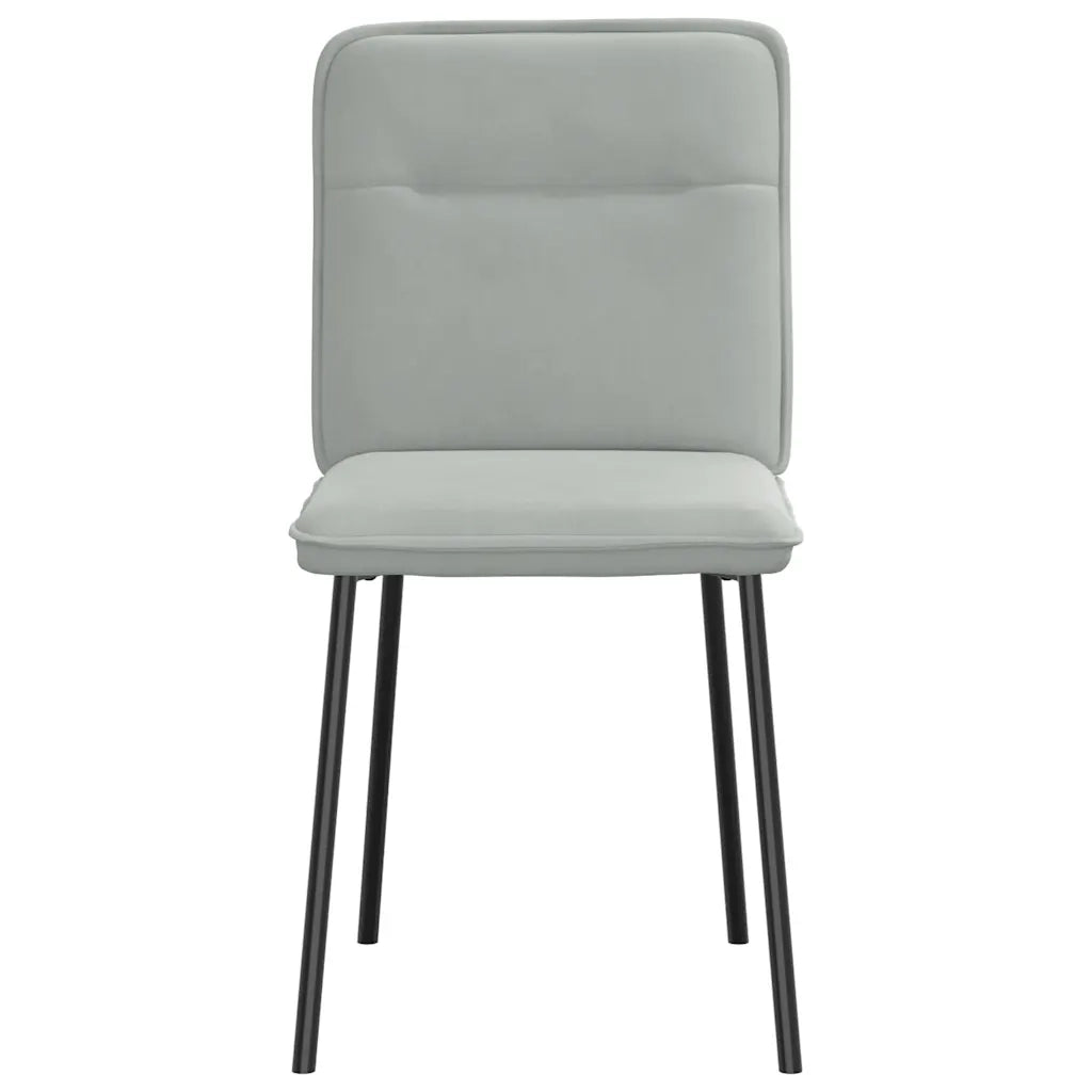 Sedie da Pranzo 4 pz Grigio Chiaro in Velluto 3315309