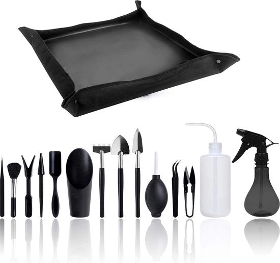 Kit di attrezzi per giardinaggio mini per piante grasse - 15 pezzi