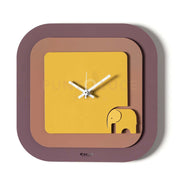 Orologio da parete moderno Tino Viola ametista,mocha mousse,ocra