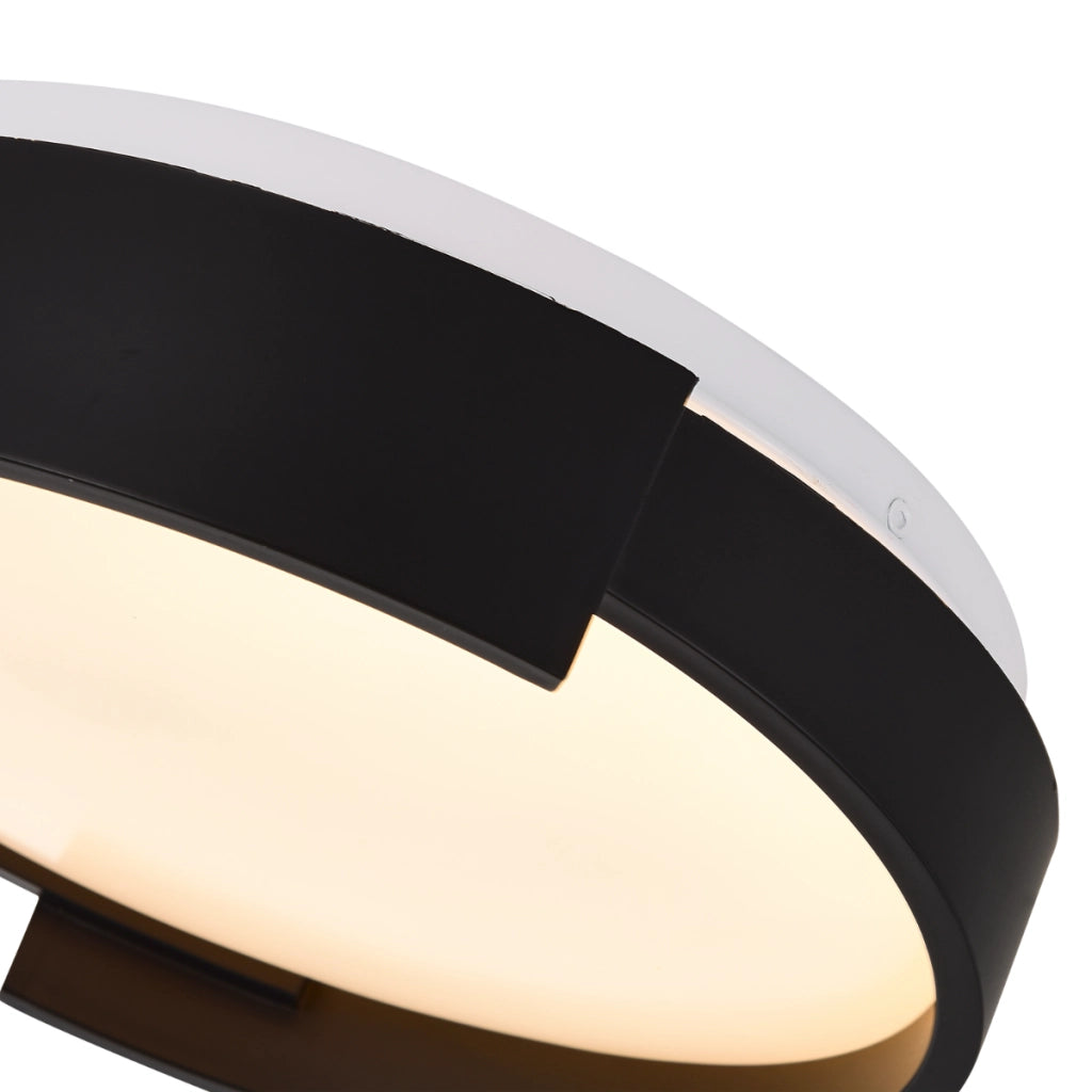 Plafoniera Halo nera tonda Ø38cm LED 25W CCT Light Prestige