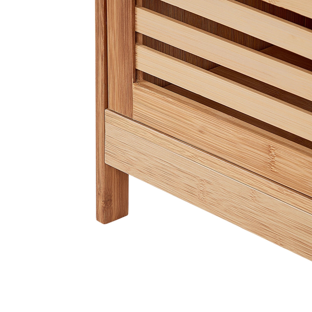 Armadietto per lavabo in bambù chiaro per la conservazione del bagno Minimalista