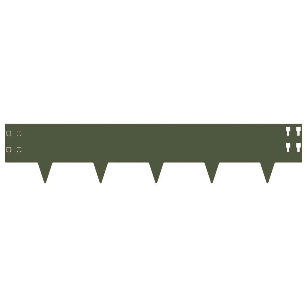 Bordura per Prato 10 pcs 100 x 20 cm Acciaio Verde Oliva 8008586