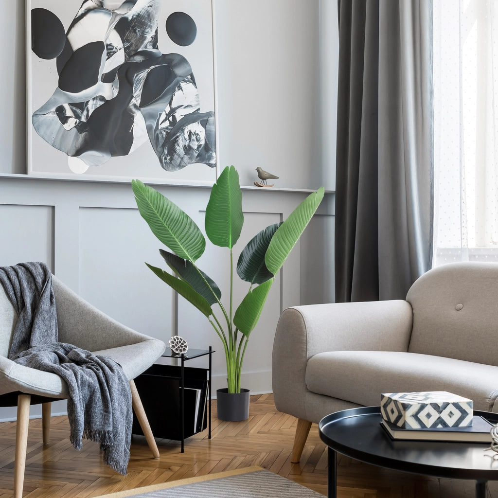 Palma Artificiale Decorativa con Vaso ¨C zephmum ¨C Verde ?15x120 cm