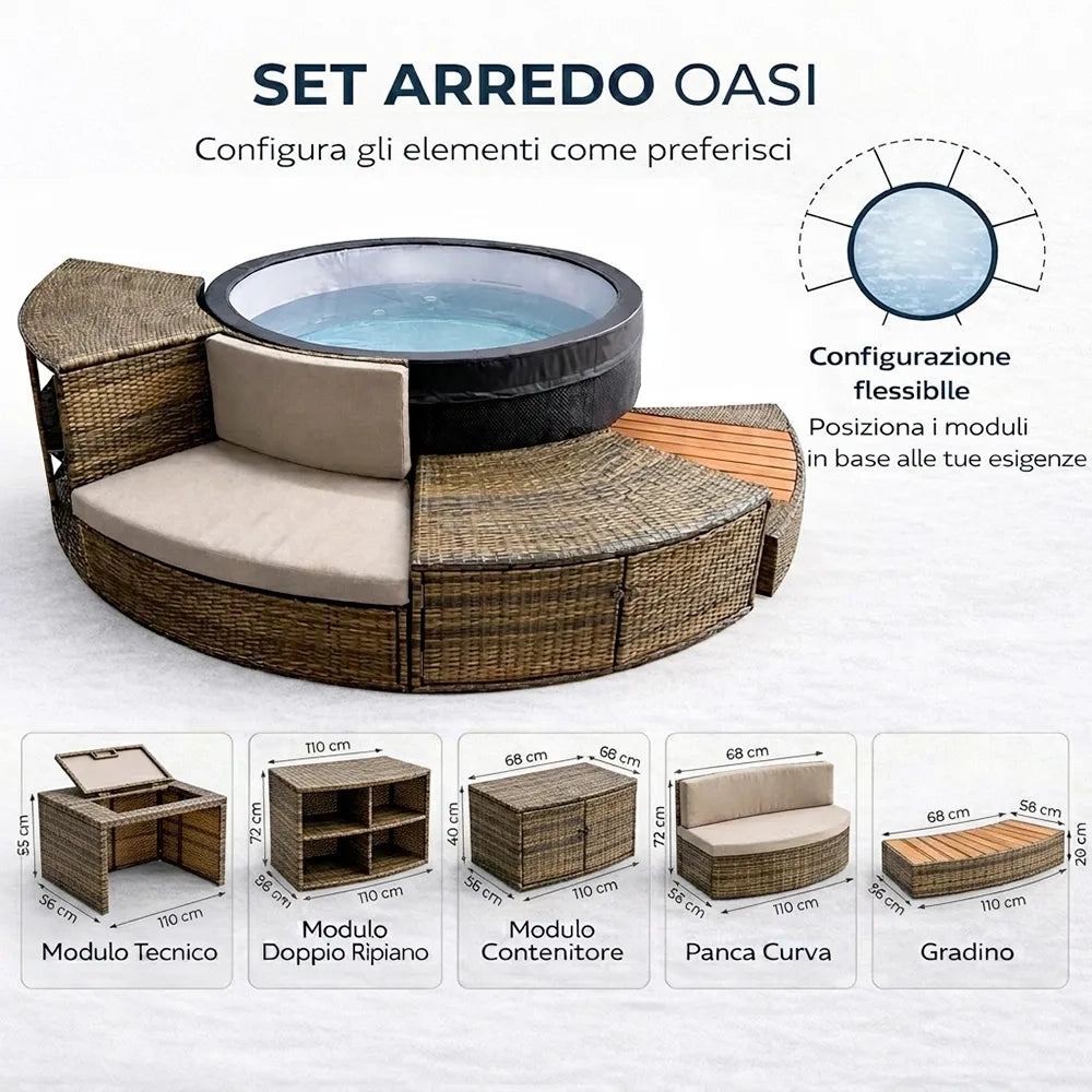 Set 5 Mobili per Piscina Oasi