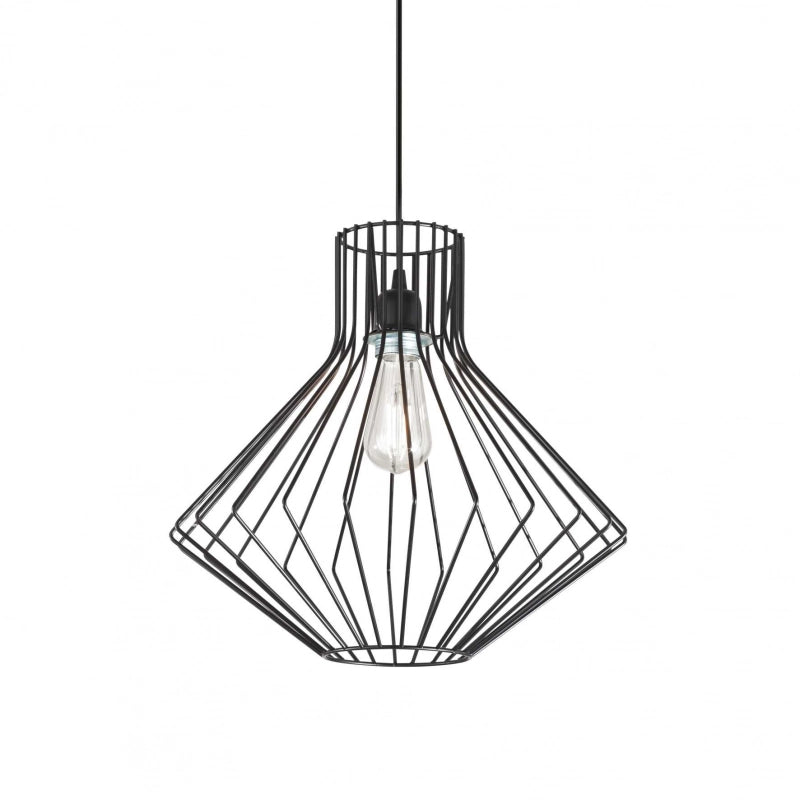 Lampada A Sospensione Ampolla-4 Sp1 Nero Ideal-Lux