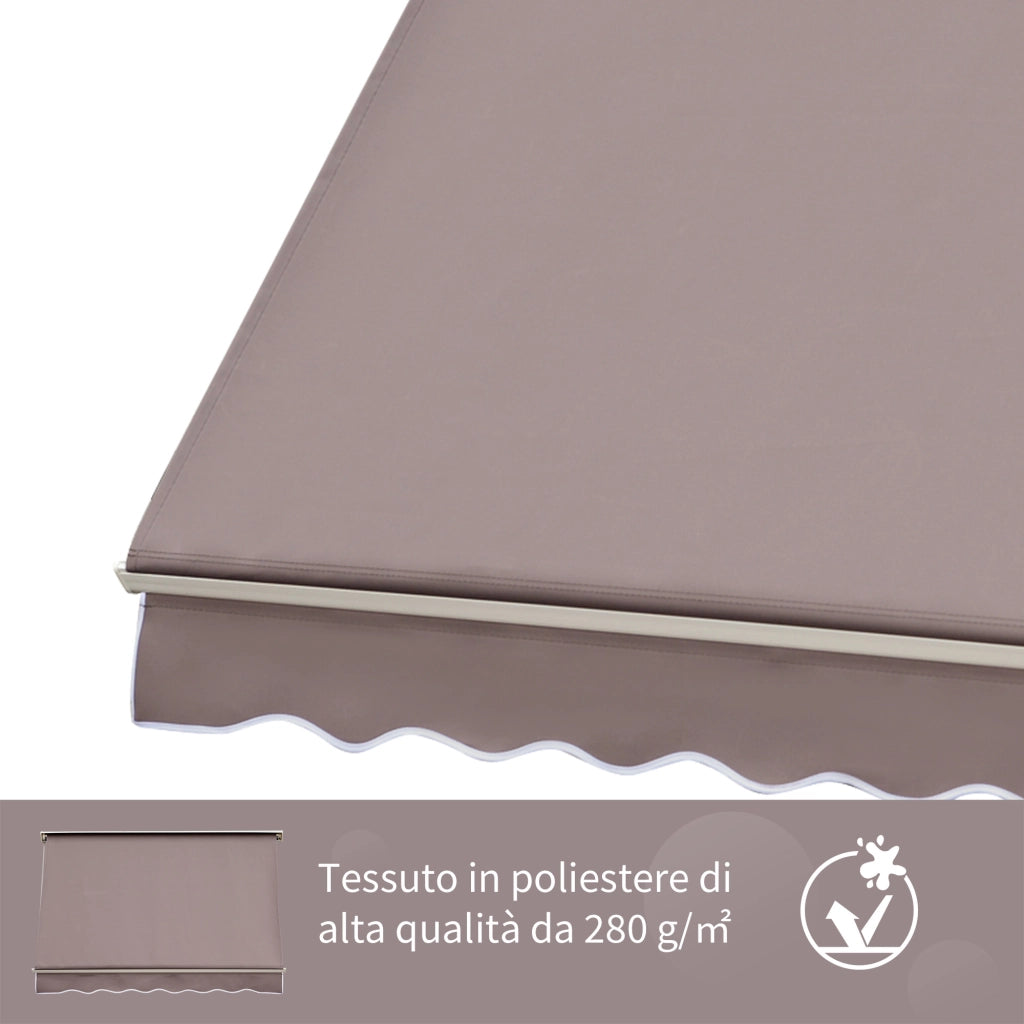 Easycomfort Tenda da Sole a Caduta con Rullo Avvolgibile e Angolazione Regolabile 0-120°, 180×70cm, Marrone