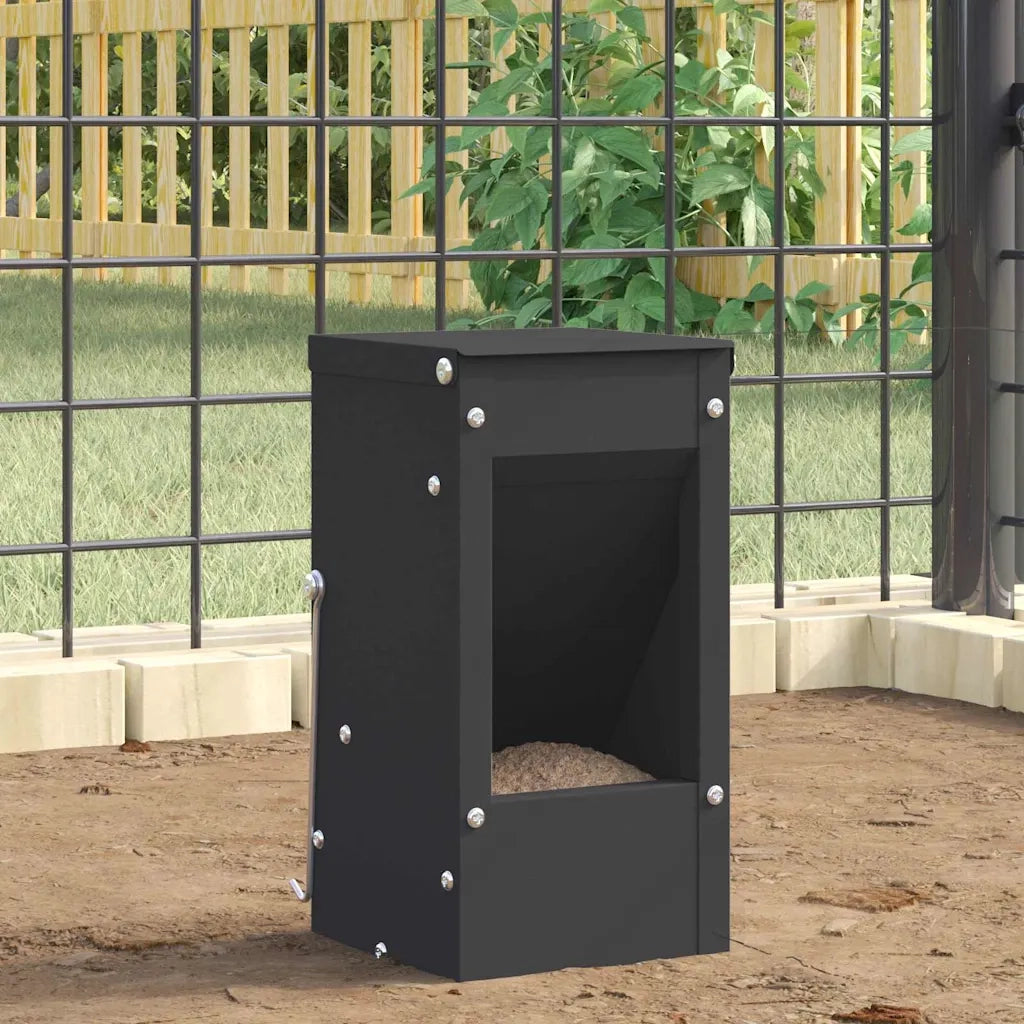Mangiatore per conigli Nero 12,5 x 12,5 x 25 cm