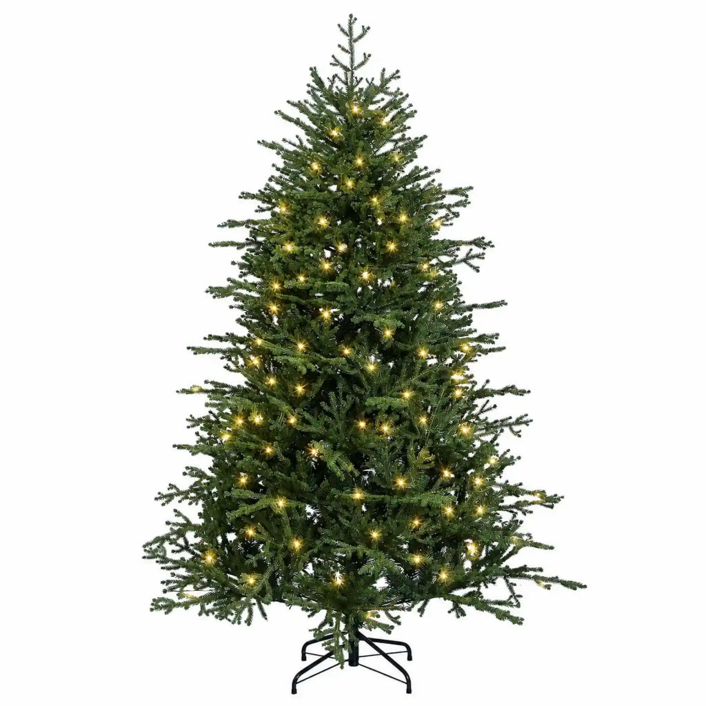 Albero di Natale Artificiale con Rami Pieghevoli 150 cm 150 LED 3465498