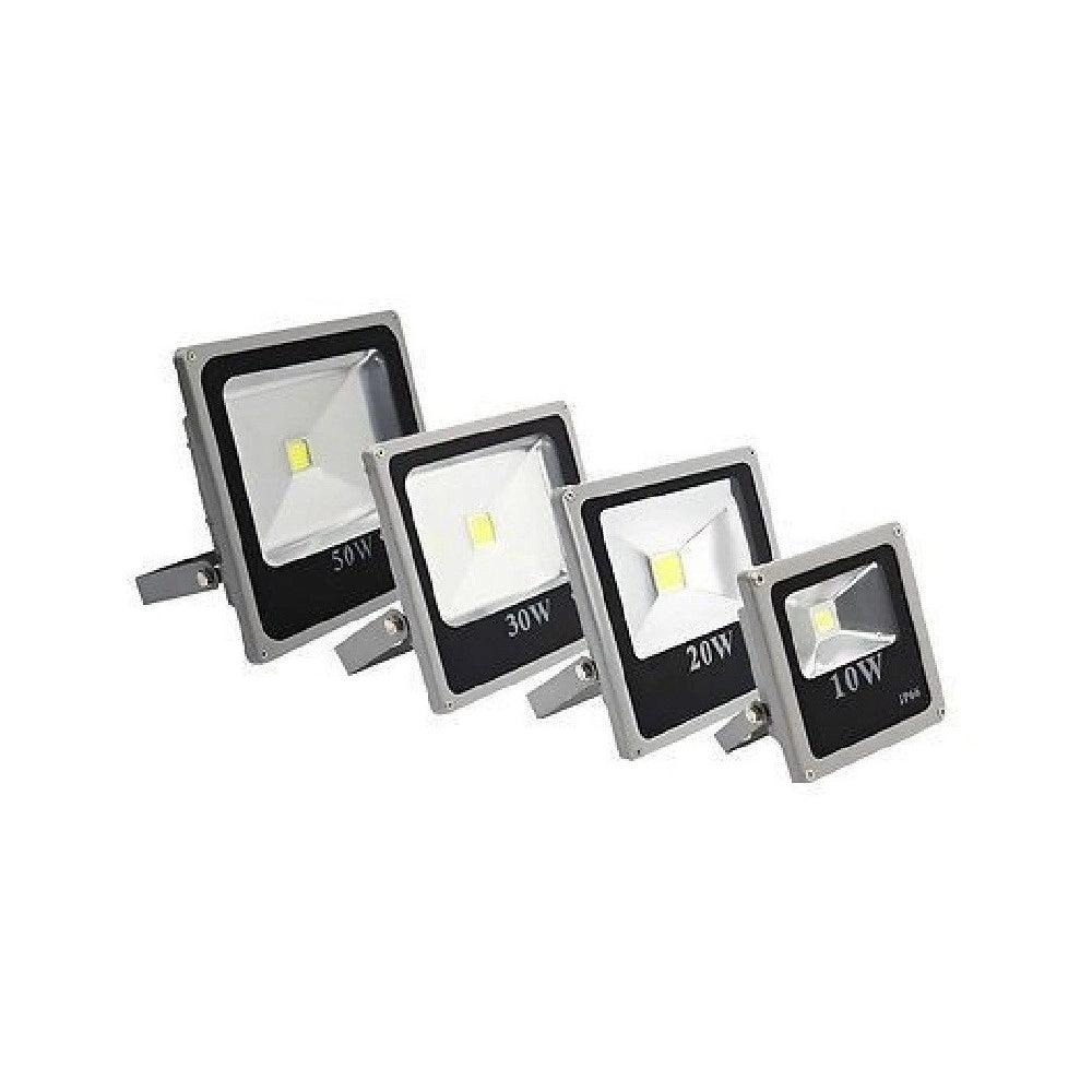 Trade Shop - Faro Led Slim Faretto Luce Calda Alta Luminosita' 10w 20w 30w 50w 80w 100w Ip66 -