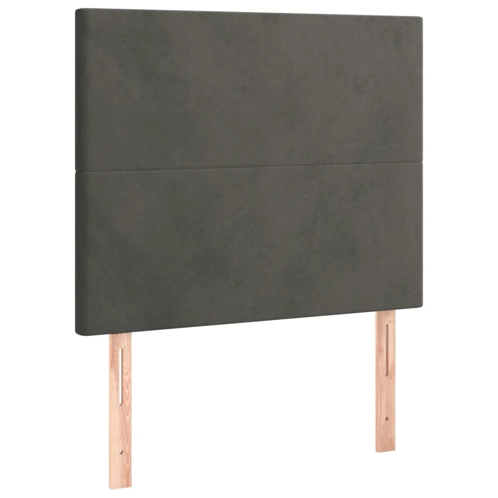 Letto a Molle con Materasso e LED Grigio Scuro 120x200 cm