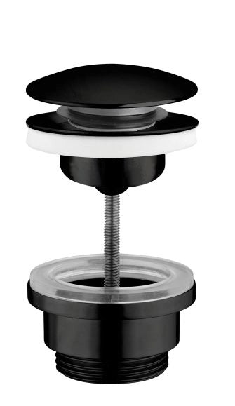 Scarico per lavabo e bidet CLIC-CLAC universale con sistema a vite in acciaio inox 304 FCR Finitura: Gun Metal