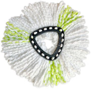Adatto a O. A. - Mopkoppe a forma di triangolo rotanti EasyWring - Manopole di microvezzi sostitutive di cotone - Combinazione verde, 6 pezzi