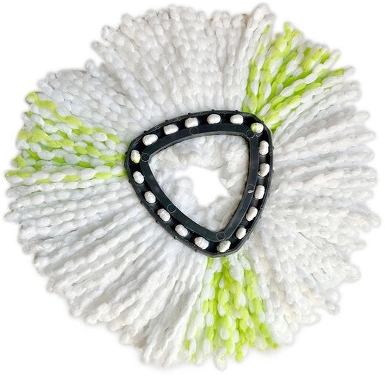 Adatto a O. A. - Mopkoppe a forma di triangolo rotanti EasyWring - Manopole di microvezzi sostitutive di cotone - Combinazione verde, 6 pezzi
