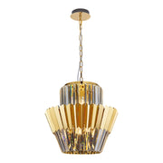 Lampadario cristallo glamour oro Donna 9xE14 Milagro
