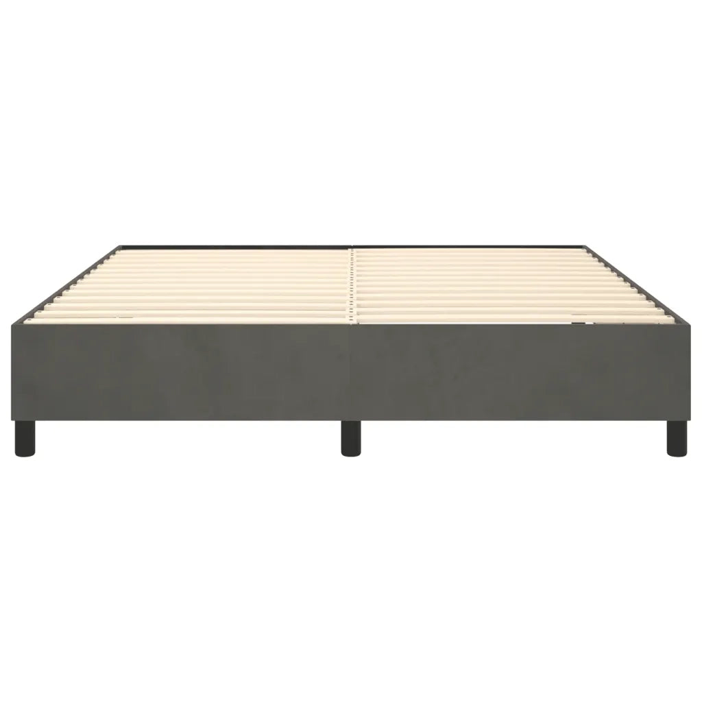Struttura Letto a Rete a Molle Grigio Scuro 160x200 cm Velluto