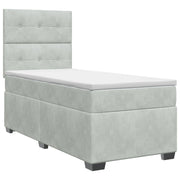 Letto box spring con materasso Grigio Chiaro 90 x 190 cm 3453548