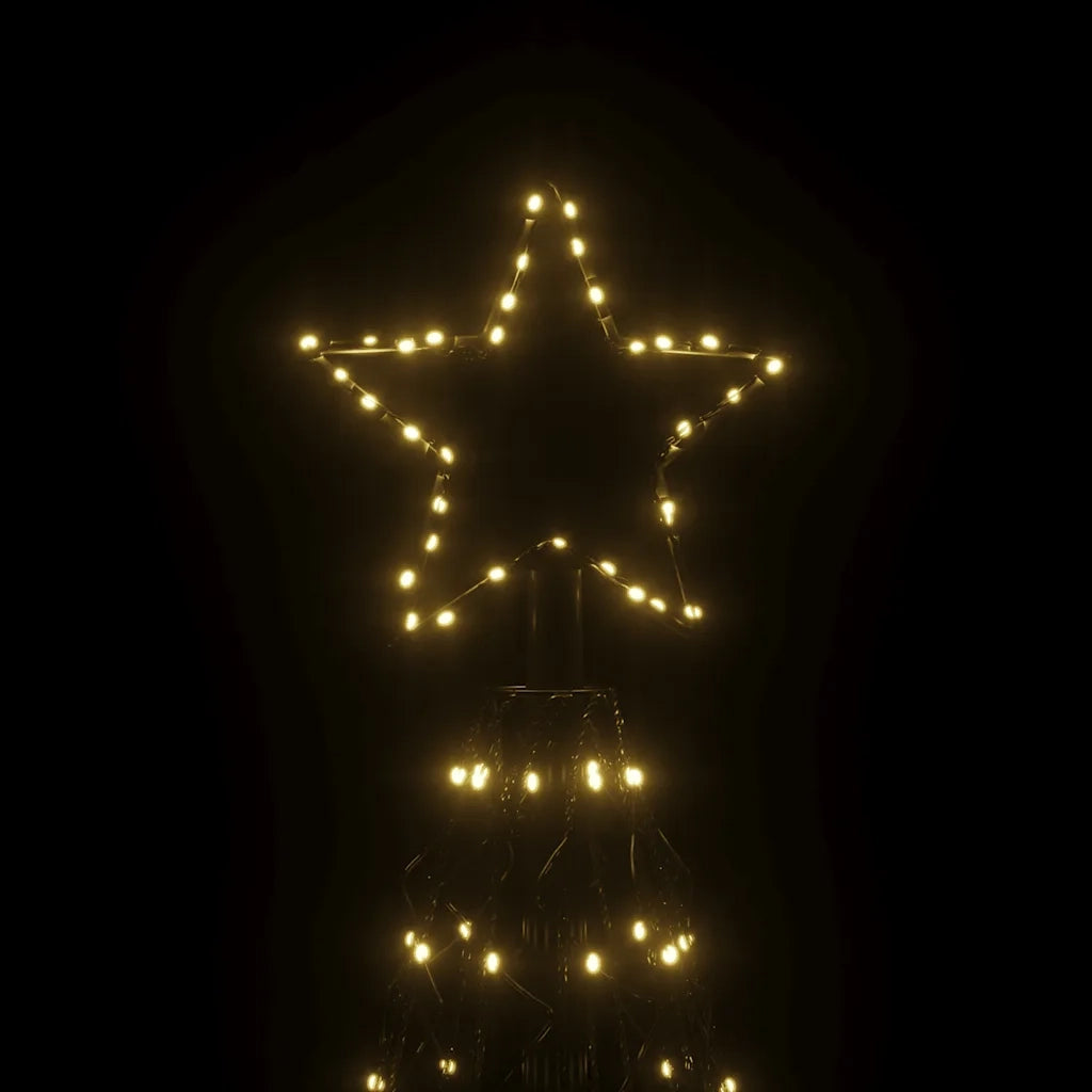 Albero di Natale a Cono-Decorazioni natalizie Bianco Caldo 1400 LED 160x500 cm
