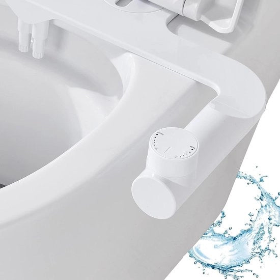 Bidet opzetstuk con acqua calda e fredda - doppie gettoni auto-rinunciabili per la pulizia anteriore e posteriore