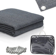 Tavolo da Campeggio da Pic-Nic 250x400cm Blu-Grigio HDPE Resistente all'Acqua 13 Pennelli per Terra